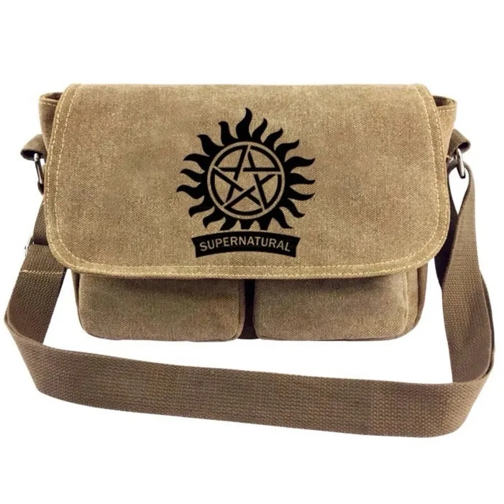 Supernatural Canvas Crossbody Messenger Bag - Picture 1 of 15